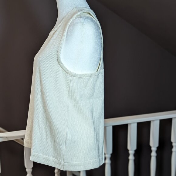 Madewell Ottoman Jacquard Cross-Back Tank Top, Size S - Picture 7 of 10